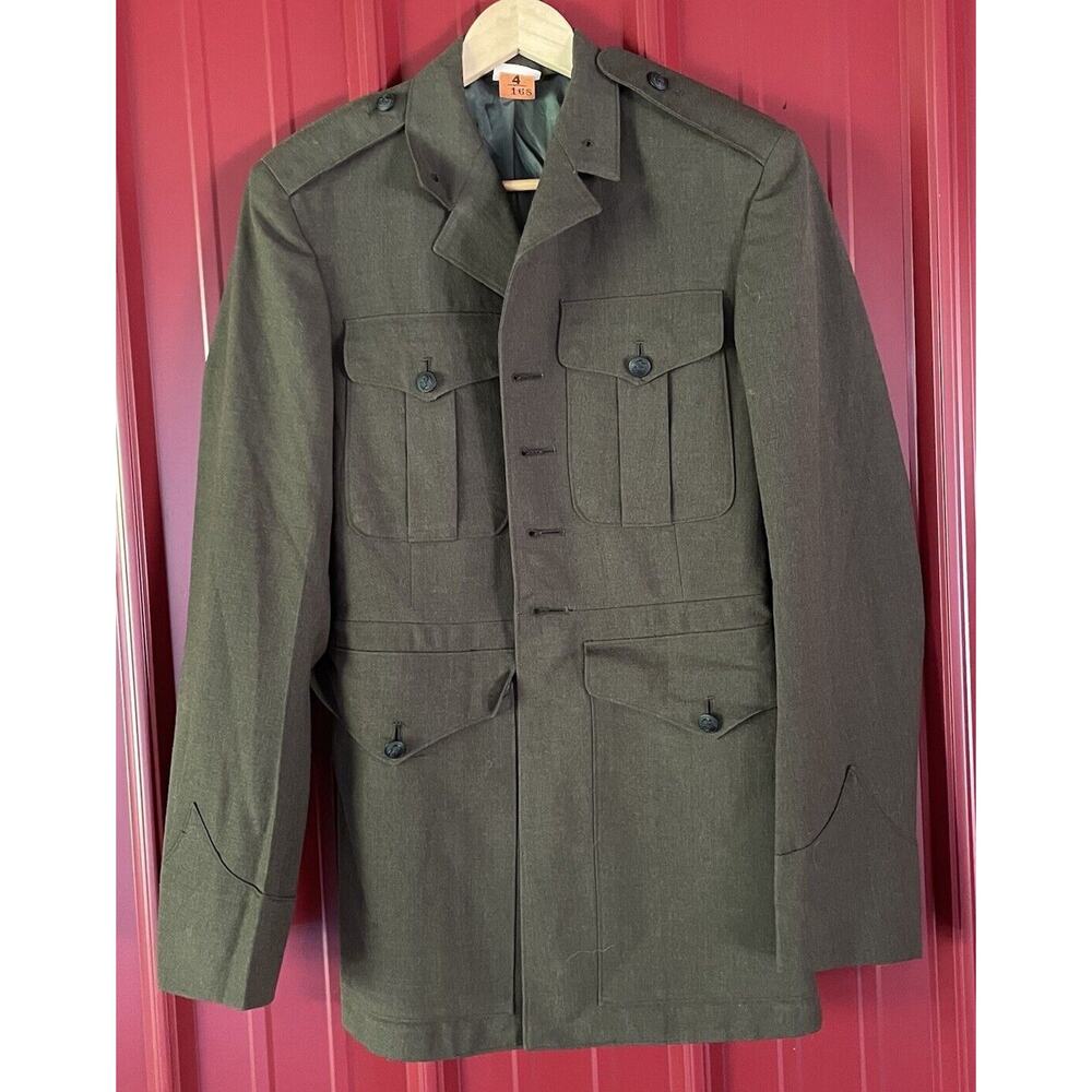 USMC Jacket Vietnam Coat Vintage US Military Green Serge Wool 35R